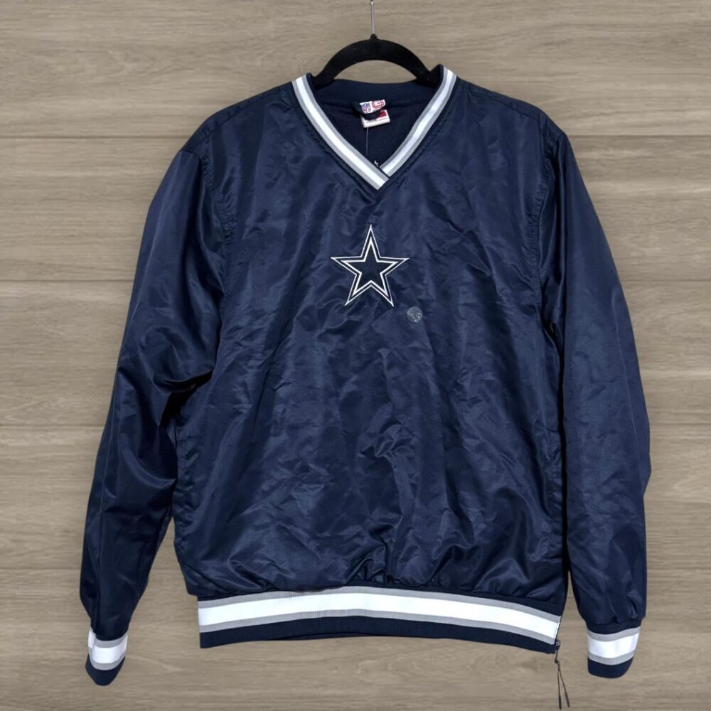NFL Dallas Cowboys Ultra Game Pullover Jacket NWT Men’s S Navy Blue Embroidered